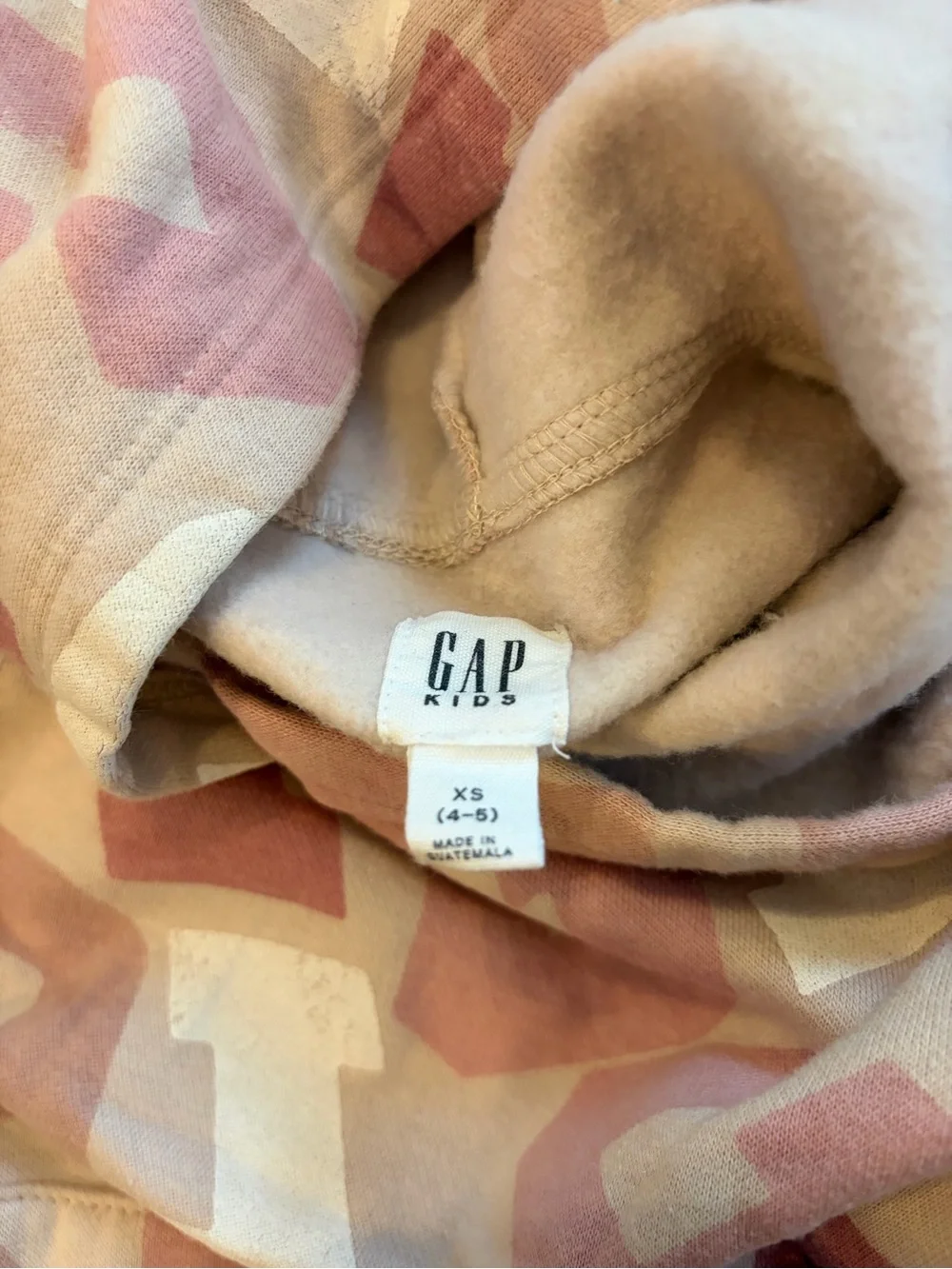 GAP Pink & White Hoodie Sweatshirt